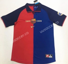 Retro version 1899-1999 Barcelona Home Red and Blue Thailand Soccer Jersey AAA-912