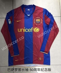 2007 Barcelona Red&Blue Thailand LS Soccer Jersey AAA-510