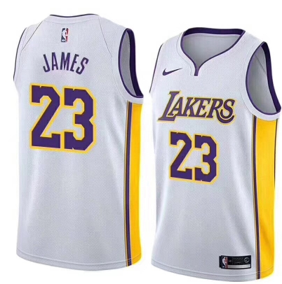 Lakers NBA White #23 Jersey