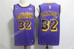 City Version 2019 Lakers NBA Round Neck Purple #32 Jersey