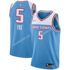 City Version NBA Sacramentos Kings Light Blue #5 Jersey