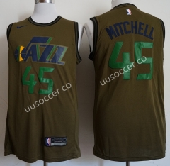 NBA Utah Jazz Army Green #45 Jersey