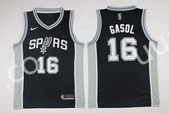 NBA San Antonio Spurs Black #16 Jersey