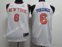 NBA New York Kinicks White #6 Jersey