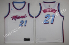 City Version NBA Miami Heat White #21 Jersey