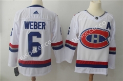 NHL Montreal Canadiens White #6 Jersey