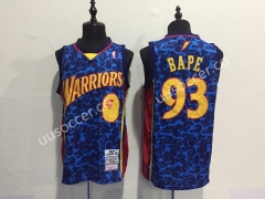 Bape Version NBA Warriors Blue #93 Jersey