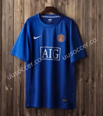 2004-2006 Manchester United Away Blue Thailand Soccer jersey AAA-SL