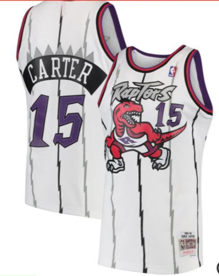 NBA Toronto Raptors White McGrady #15 Jersey