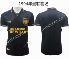 1994 Manchester United Away Black Thailand Soccer jersey AAA