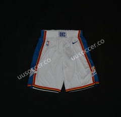NBA Oklahoma City Thunder White Shorts