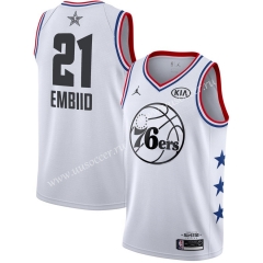 2019 All-Star Version NBA Philadelphia 76ers White #21 Jersey
