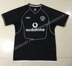Retro version 2000-2002 Manchester United Black Thailand Soccer jersey AAA-510