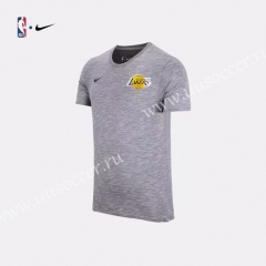 2019 NBA Lakers Gray Cotton T-shirt