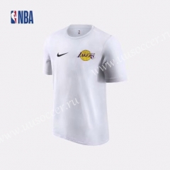 2019 NBA Lakers White Cotton T-shirt