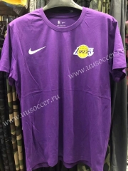 2019 NBA Lakers Purple Cotton T-shirt