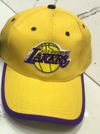 Lakers Yellow Basketball Hat