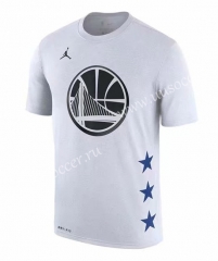 2019 NBA Golden State Warriors White #30 Cotton T-shirt