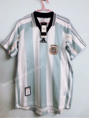 Retro Version 1998 Argentina Blue and White Thailand Soccer Jersey AAA-811