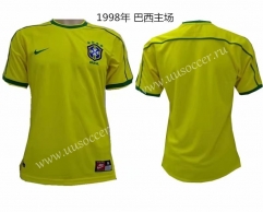 1998 Retro Brazil World Cup Home Yellow Thailand Soccer Jersey AAA