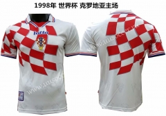 Retro Version 1998 Croatia World Cup Home Red & WhiteThailand Soccer Jersey AAA