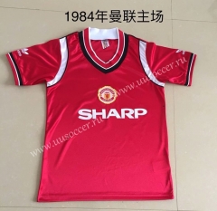 1984 Retro Version Manchester United Home Red Thailand Soccer Jersey AAA-DG