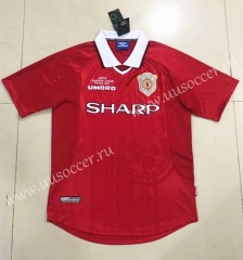 1999 Retro Version Manchester United Home Red Thailand Soccer Jersey AAA-510