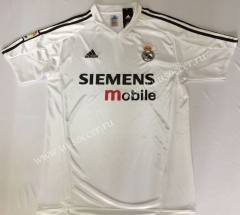 Retro Version 2003 Real Madrid  White Thailand Soccer Jersey AAA-912