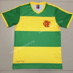 Retro Version 2004 CR Flamengo Yellow & Green Thailand Soccer Jersey AAA-609