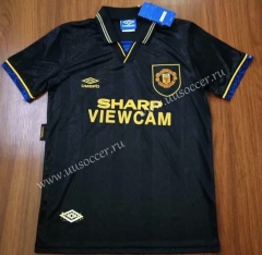 1995 Retro Version Manchester United Black Thailand Soccer Jersey AAA-912