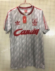 1989 Retro Version Liverpool White Thailand Soccer Jersey AAA-811