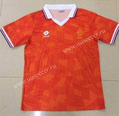 1991 Retro Version Netherlands Home Orange Thailand Soccer Jersey AAA-DG
