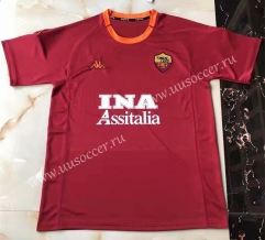 2001-2002 Retro Version AS Roma Home Red Thailand Soccer Jersey AAA-503