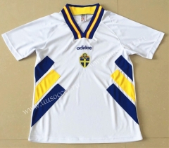 Retro 1994 Sweden White Thailand Soccer Jersey AAA-AY