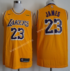 Retro Version NBA Lakers Yellow #23 Jersey