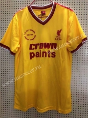 85-86 Retro Version Liverpool Away Yellow Thailand Soccer Jersey AAA-811