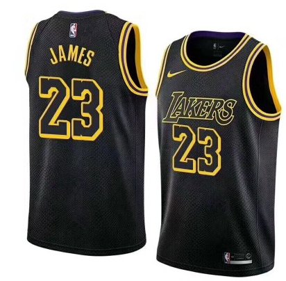 City Version NBA Lakers Gold & Black #23 Jersey