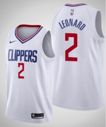NBA Los Angeles Clippers White #2 Jersey