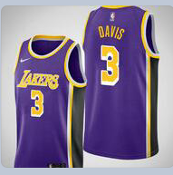 NBA Lakers Purple #3 Jersey