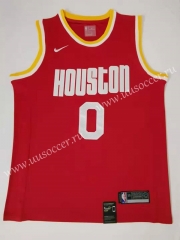 Retro Version NBA Houston Rockets Red #0 Jersey