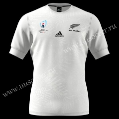 2019 World Cup All Black Away White Rugby Shirt