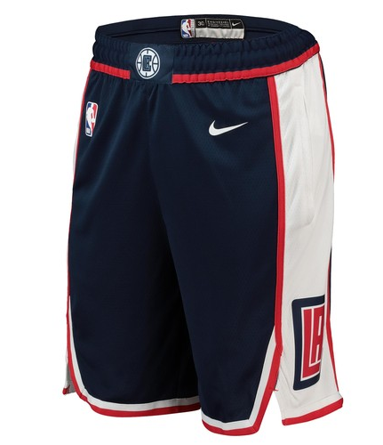 City Version NBA Los Angeles Clippers  Black & White Shorts
