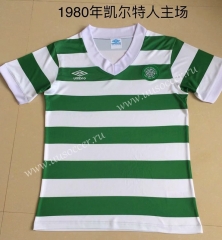 Retro Version 1980 Celtic Home White & Green Thailand Soccer Jersey AAA-DG