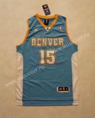 NBA Denver Nuggets Light Blue #15 Mesh printing Jersey