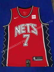 Retro Version NBA Brooklyn Nets Red #7 Jersey
