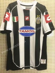 Retro Version 2002-2003 Juventus Home White & Black Thailand Soccer Jersey AAA-811