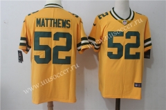 NFL Green Bay Packers Yellow #52 Jersey