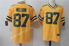 NFL Green Bay Packers Yellow #87 Jersey