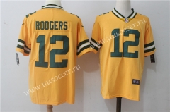 NFL Green Bay Packers Yellow  #12 Jersey