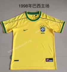 1998 Retro Brazil Yellow Thailand Soccer Jersey AAA-AY